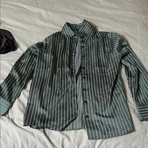 Striped Green Women's Top